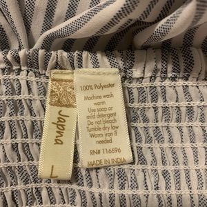 Lightly worn Japna jumper. Size Large. Blueish grey stripes